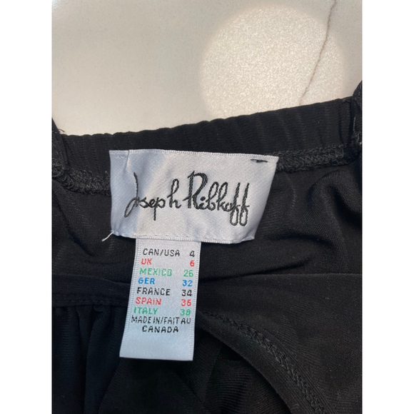 VTG Joseph Ribkoff Black Babydoll Long Tank Top 4 Small Whimsigoth Y2K Goth Vamp - Picture 4 of 6